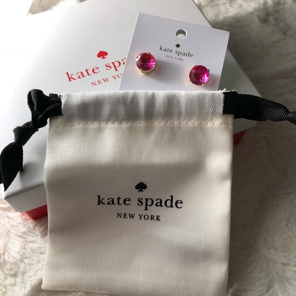 ✅SOLD! <Kate Spade> Fuchsia Gumdrop Earrings - Picture 4 of 5